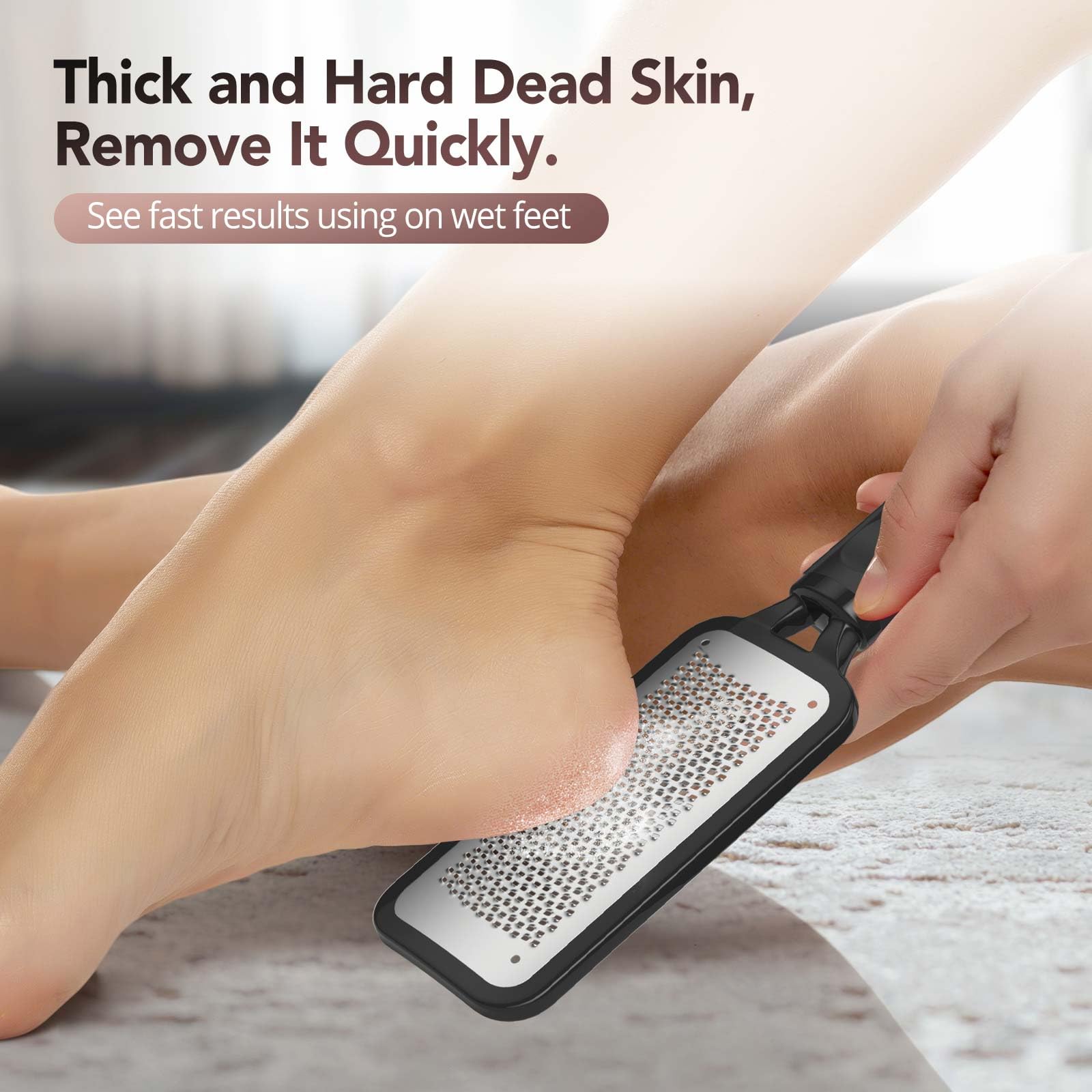 Kolavia foot file tool in use on a heel