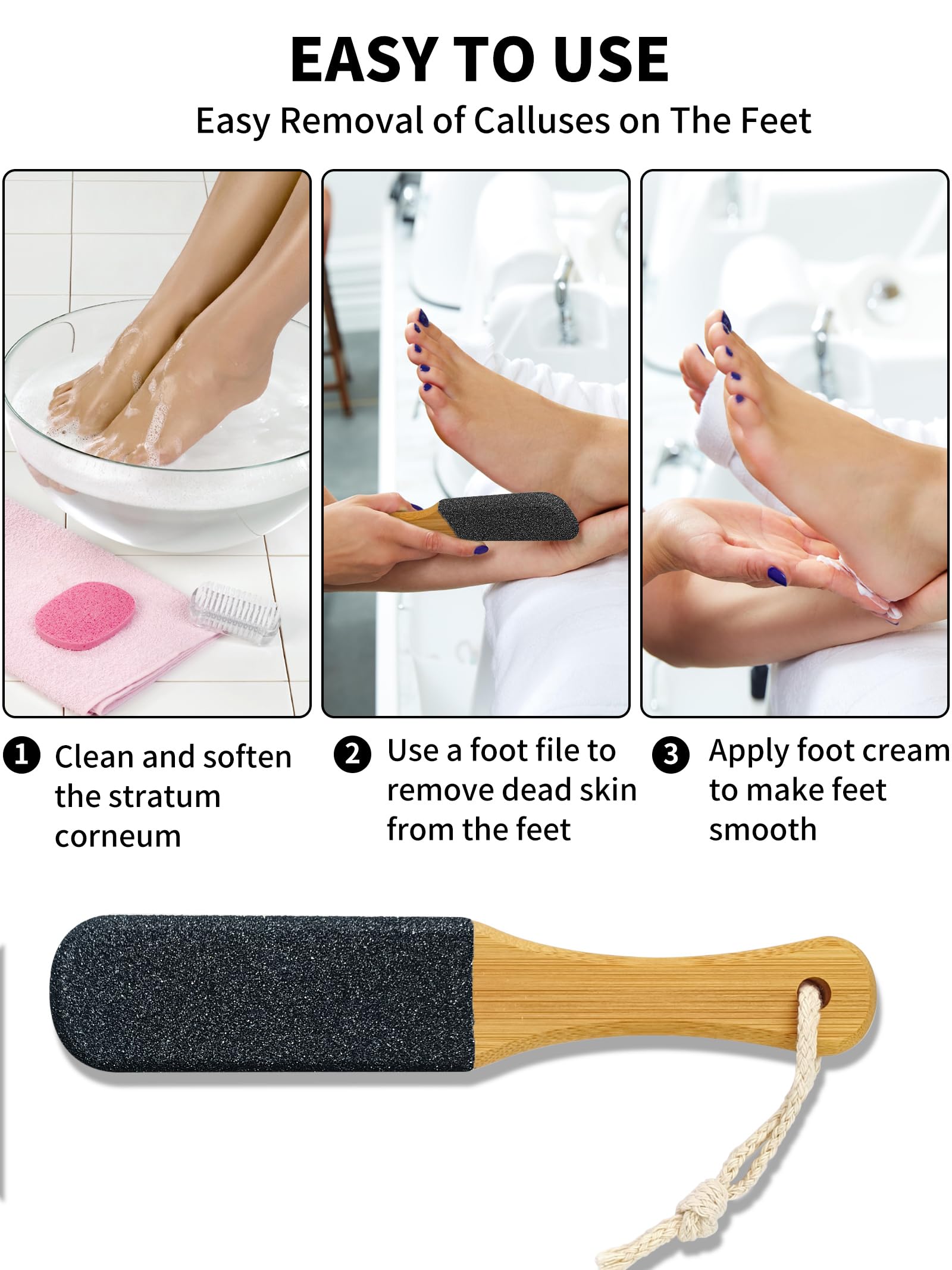 Person using professional foot file on heel for pedicure