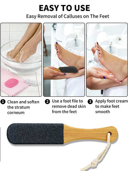 Person using professional foot file on heel for pedicure
