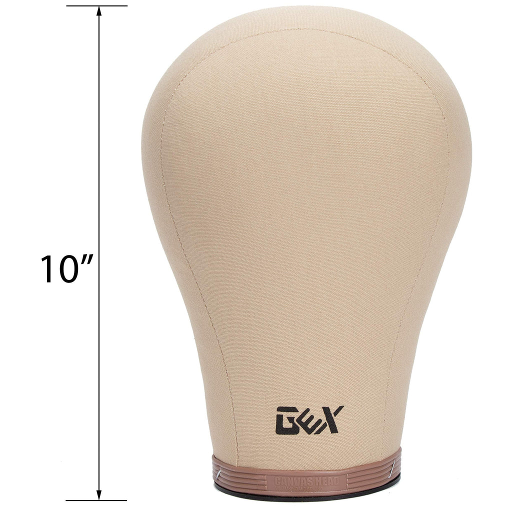 Authentic Gexworldwide 22 inch canvas block mannequin head setup for retail wig display