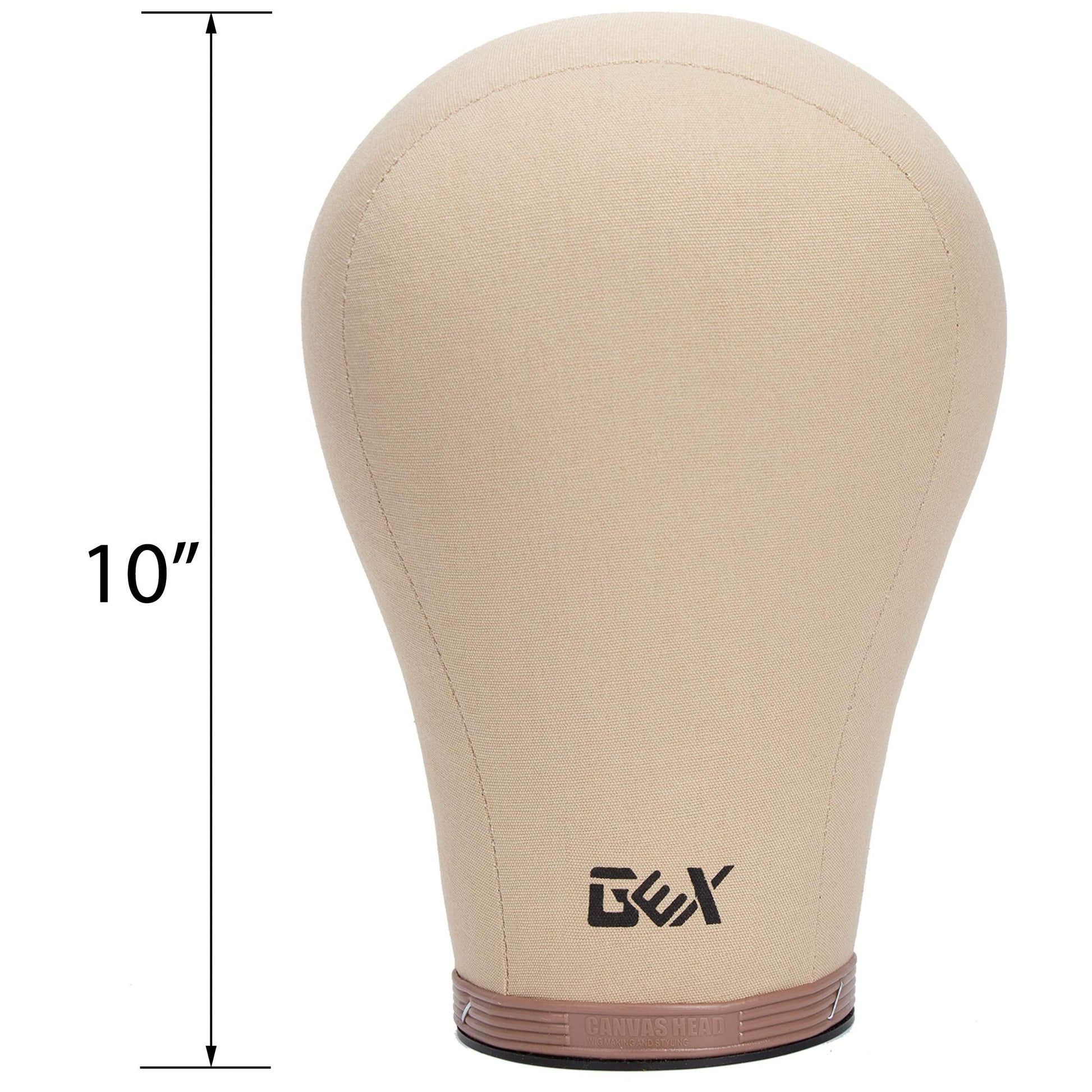 Authentic Gexworldwide 22 inch canvas block mannequin head setup for retail wig display