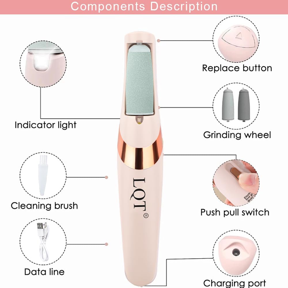 LQT electric callus remover kit with accessories