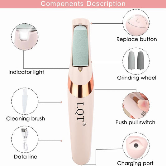 LQT electric callus remover kit with accessories