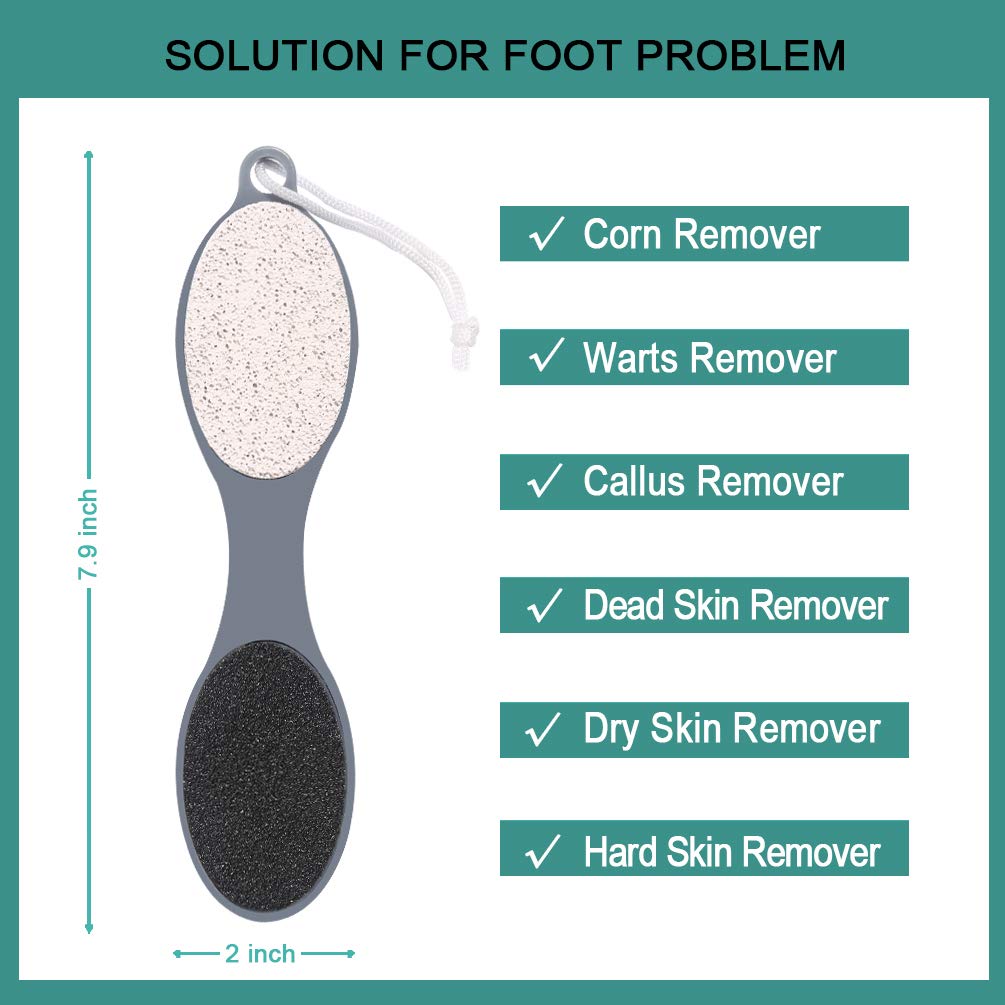 Natural pumice stone surface of the CAREHOOD pedicure tool designed for gentle foot exfoliation.