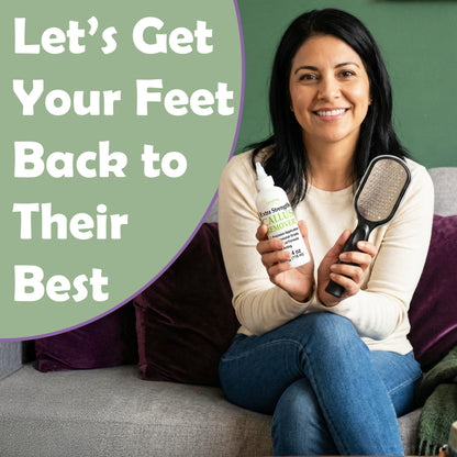 Results of using callus remover gel and foot file on dry feet