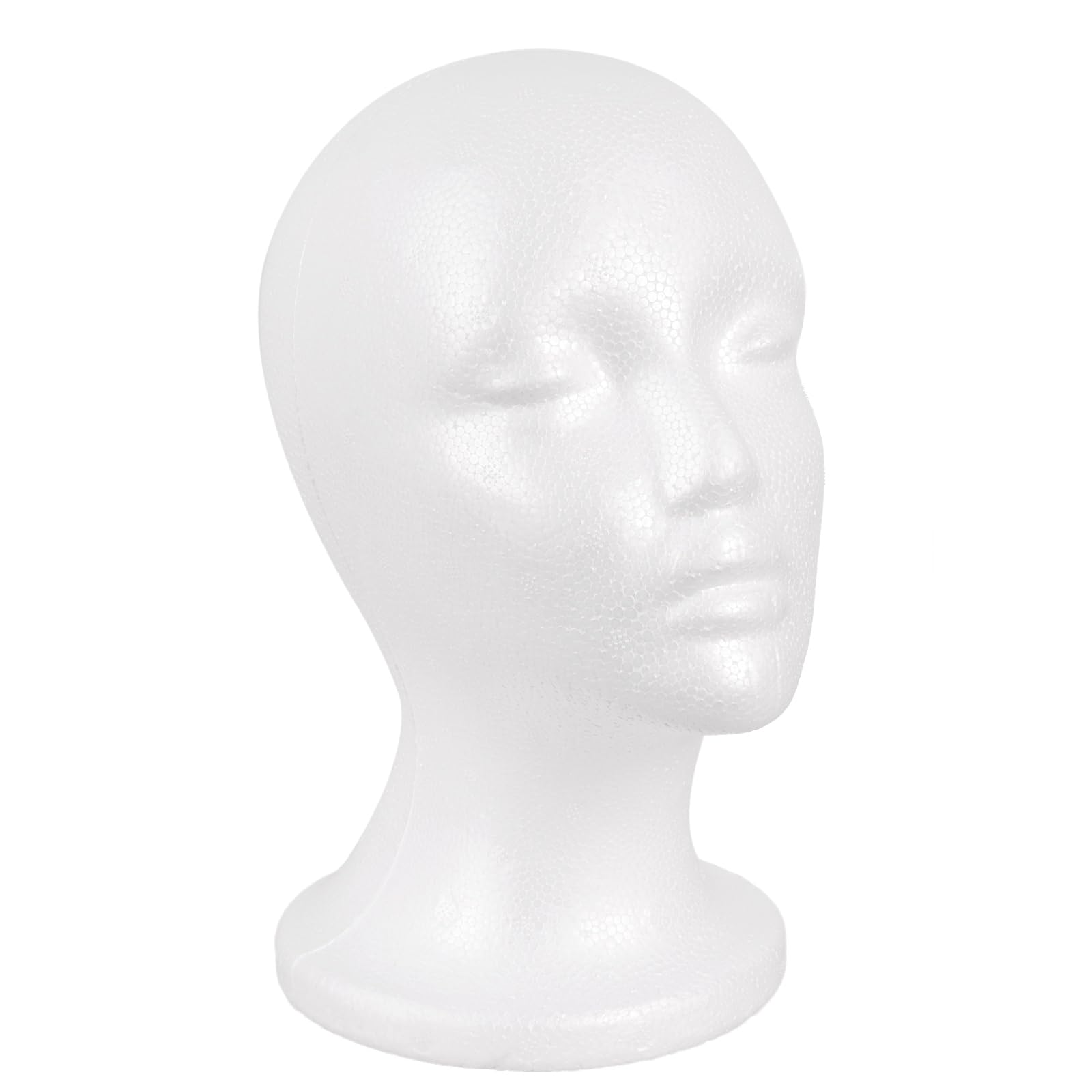 White foam mannequin head for hat and wig display