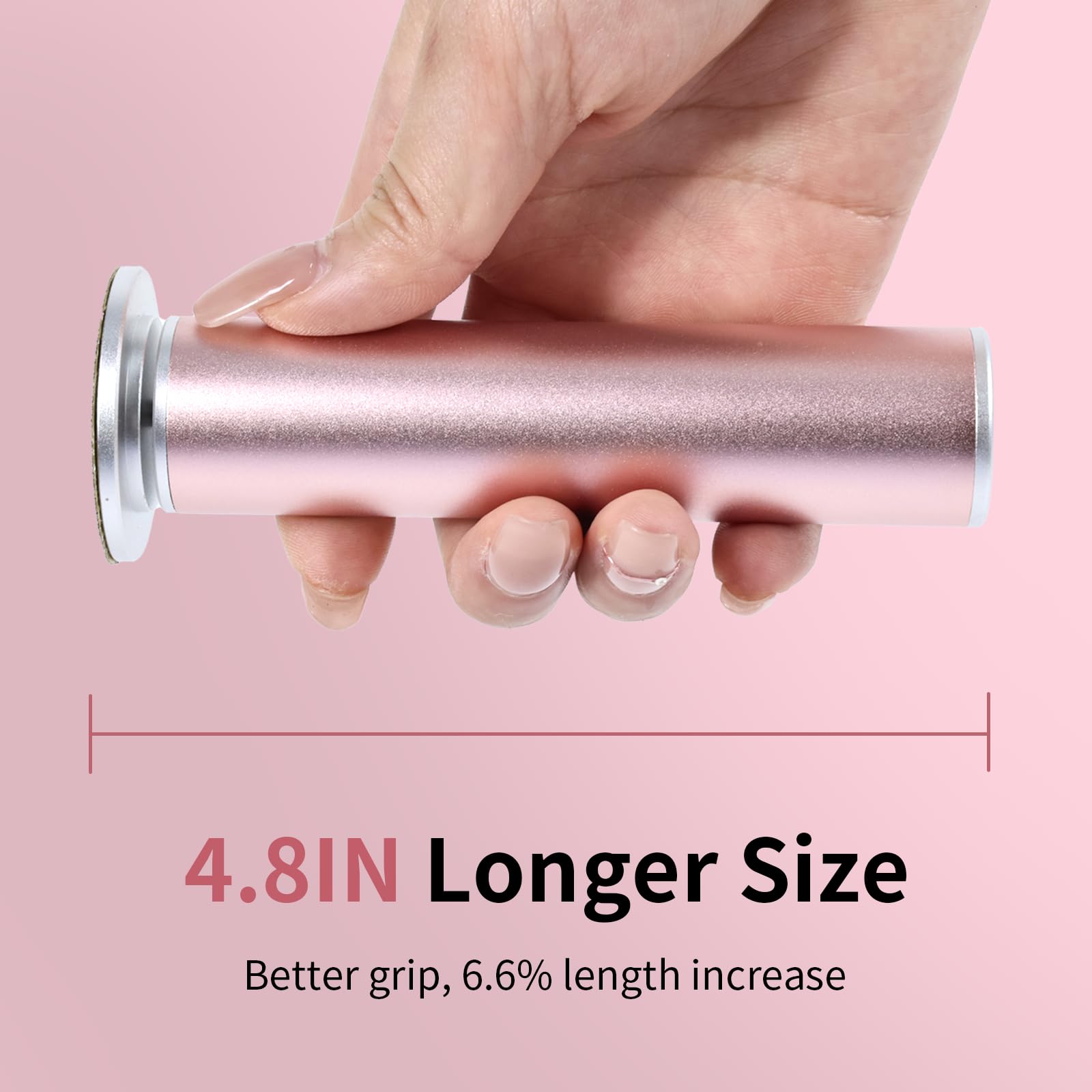 Professional aluminum callus remover handheld device side view