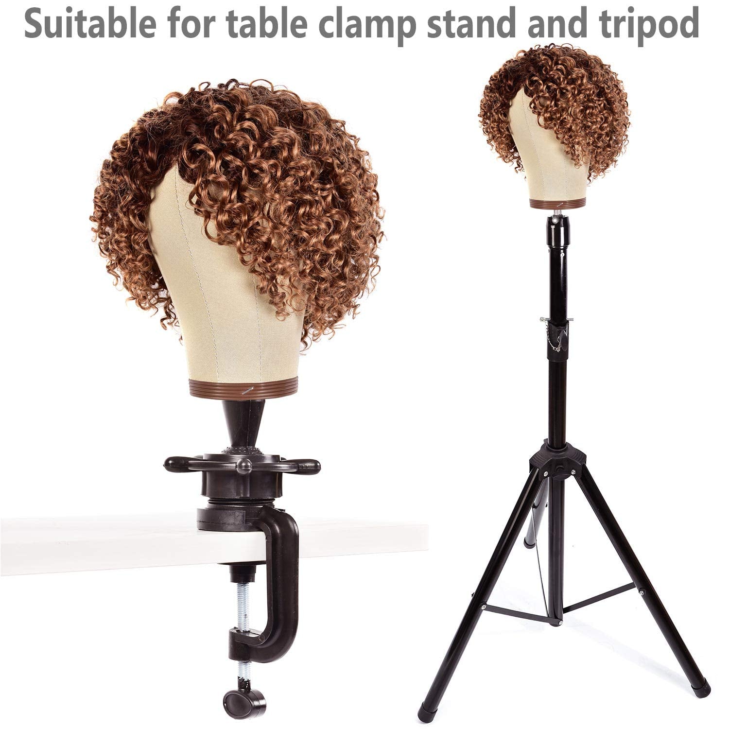Bestlove mannequin head with table clamp stand and styling pins