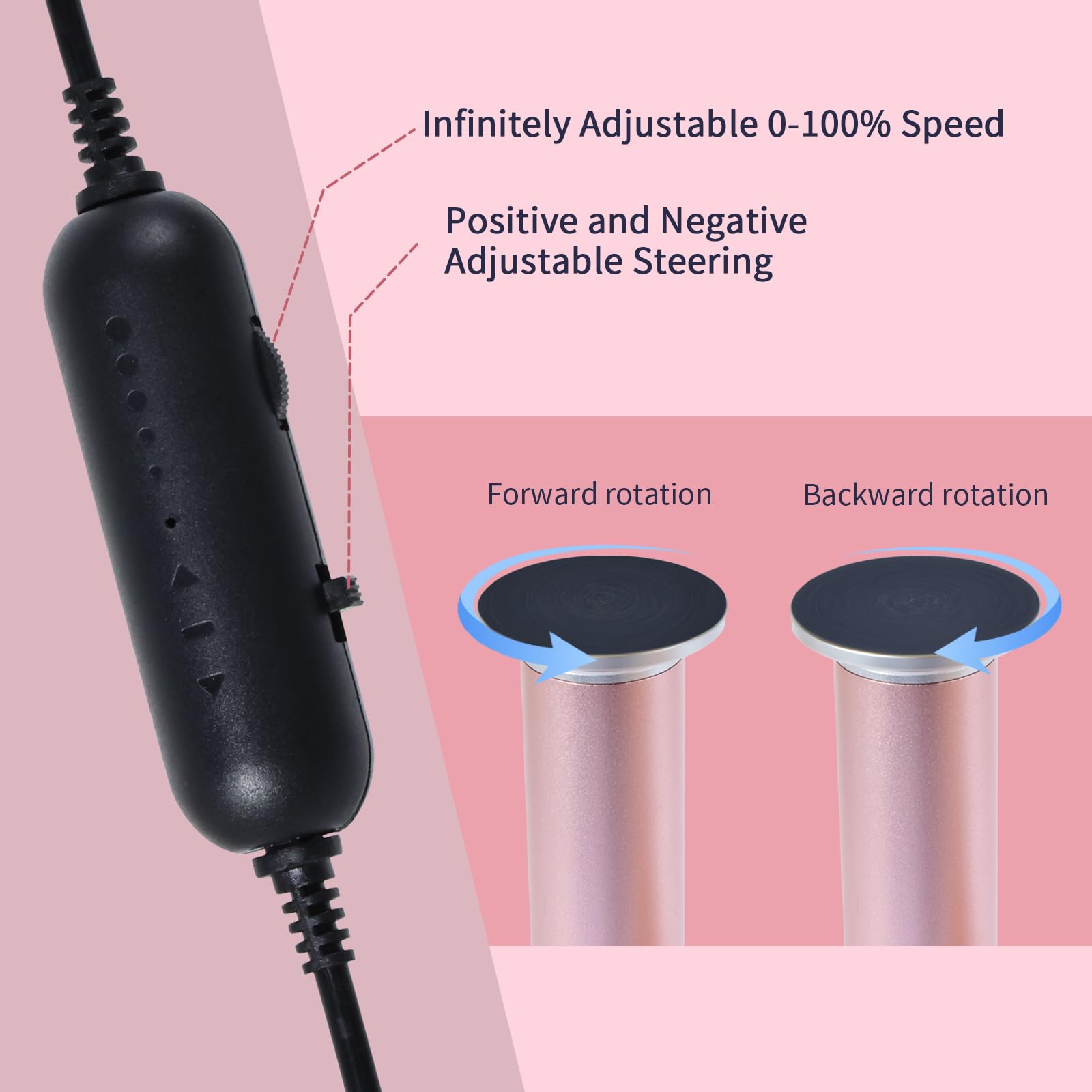 Close up of aluminum foot callus remover speed control dial