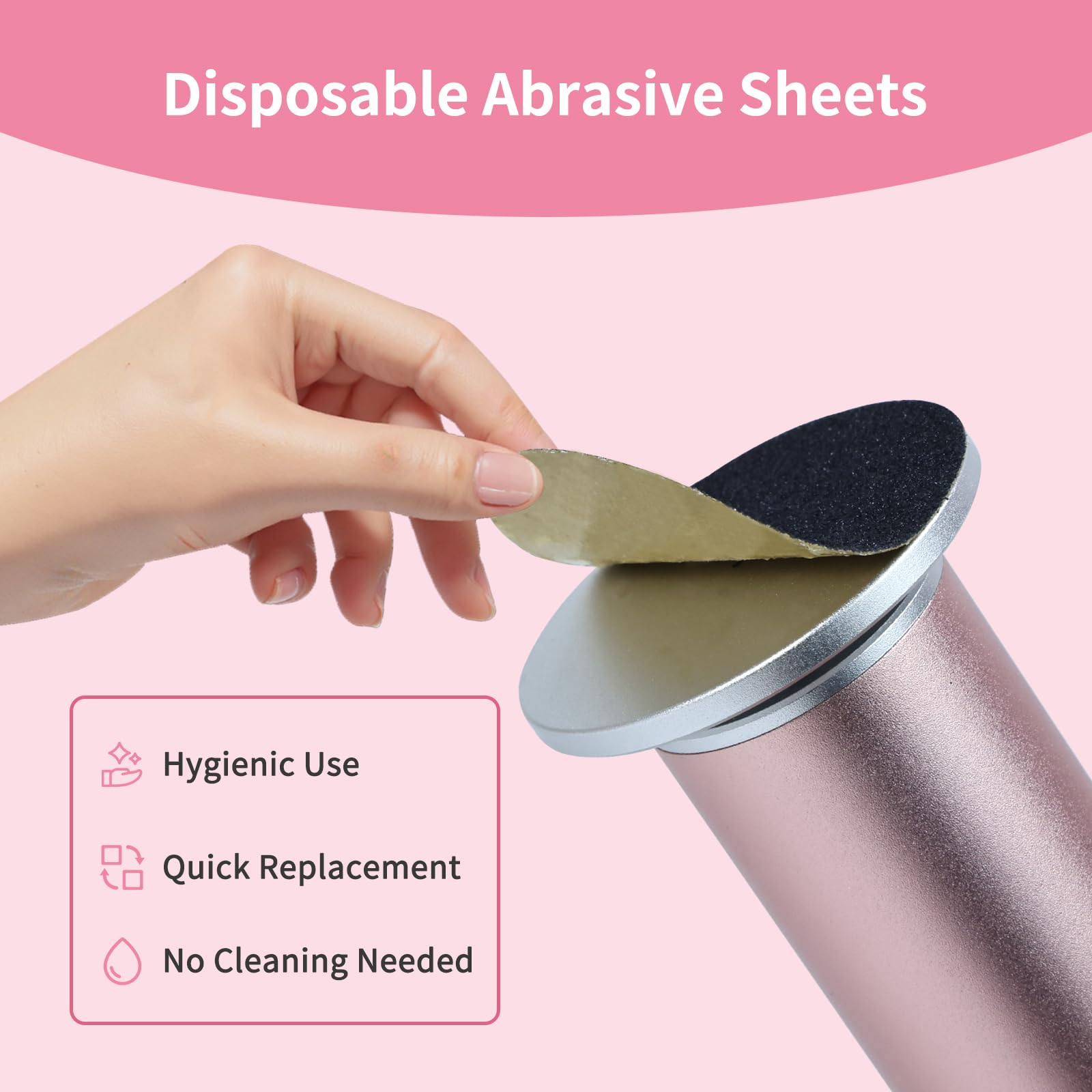 Replacement coarse and fine sandpaper discs for foot file