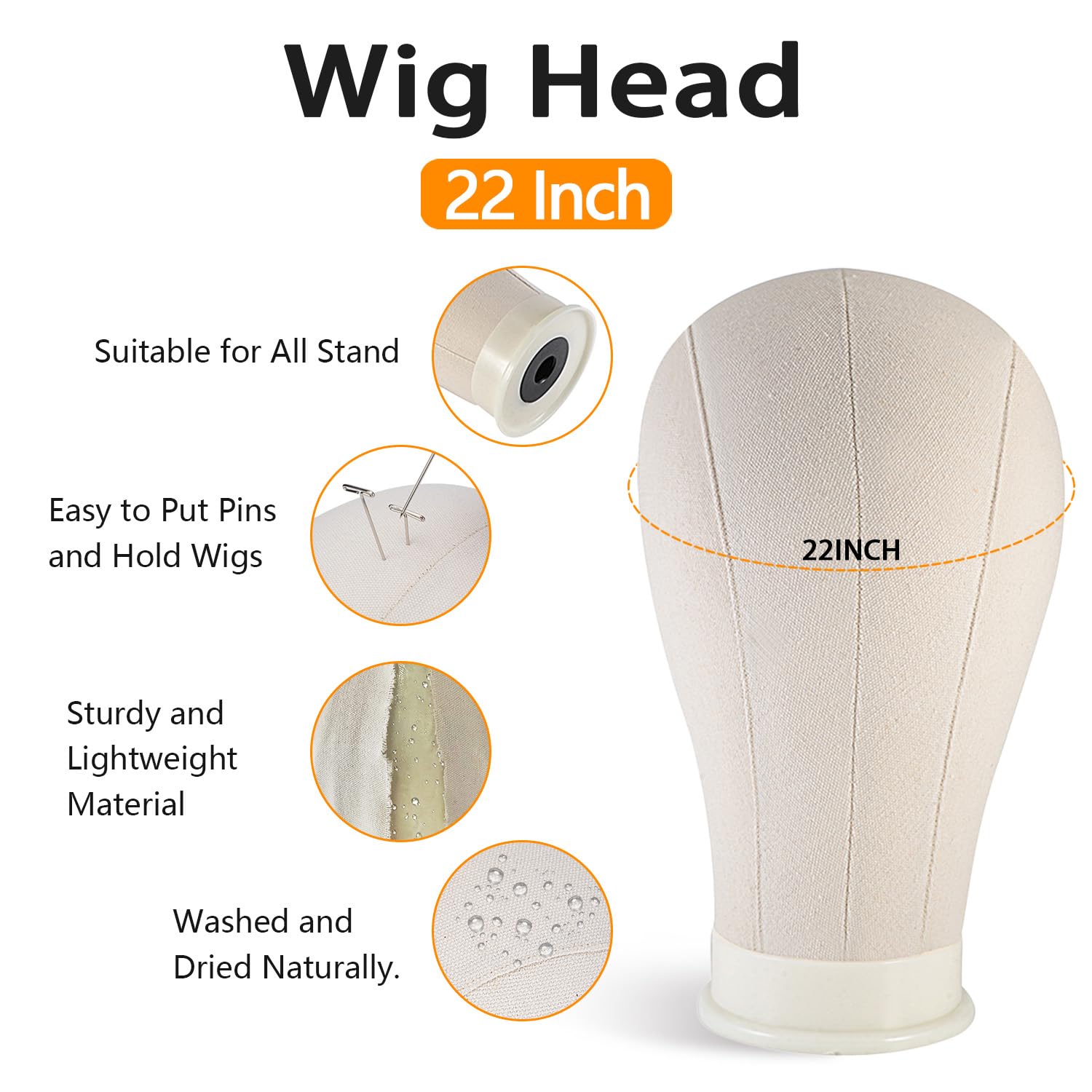 Cmzluminest mannequin head kit with tripod stand extended