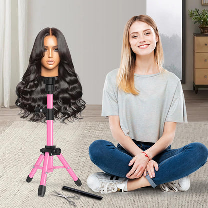 AliLeader mannequin stand with canvas block head mounted