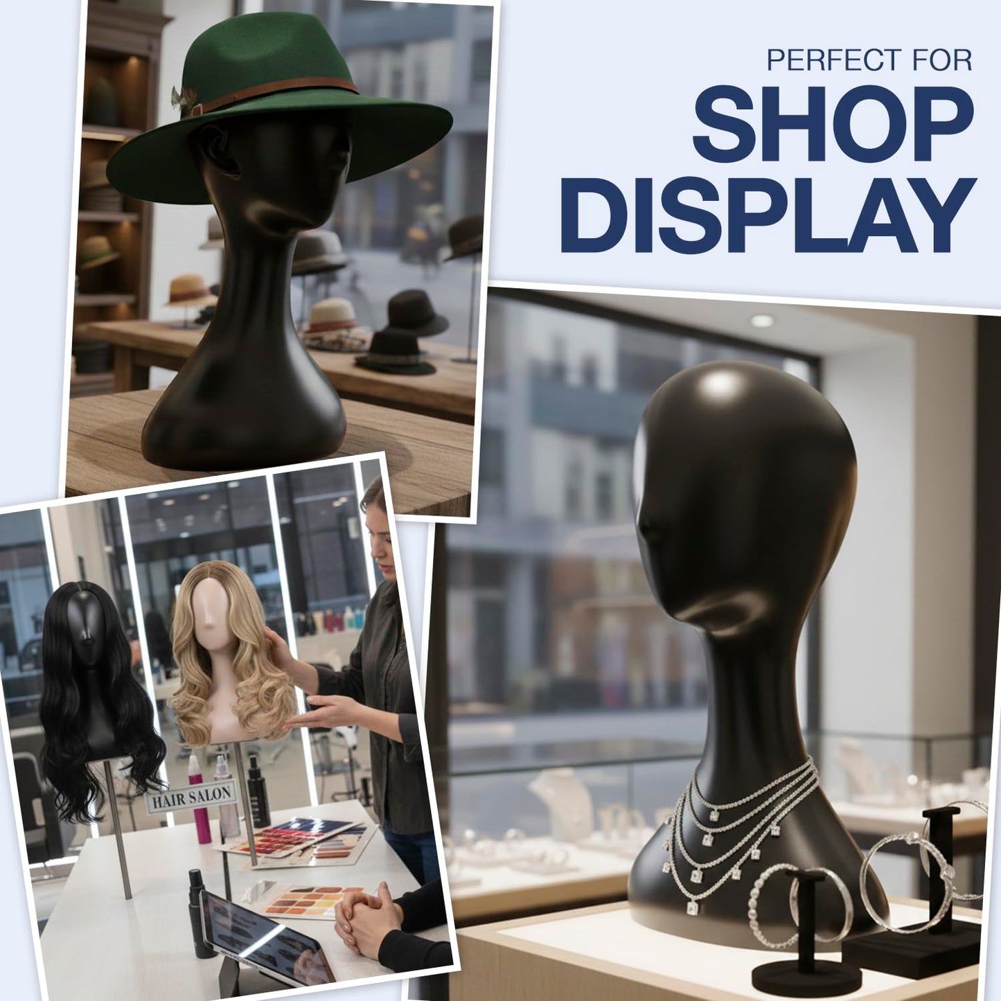 Studio Limited premium salon accessory stand showing smooth matte black finish