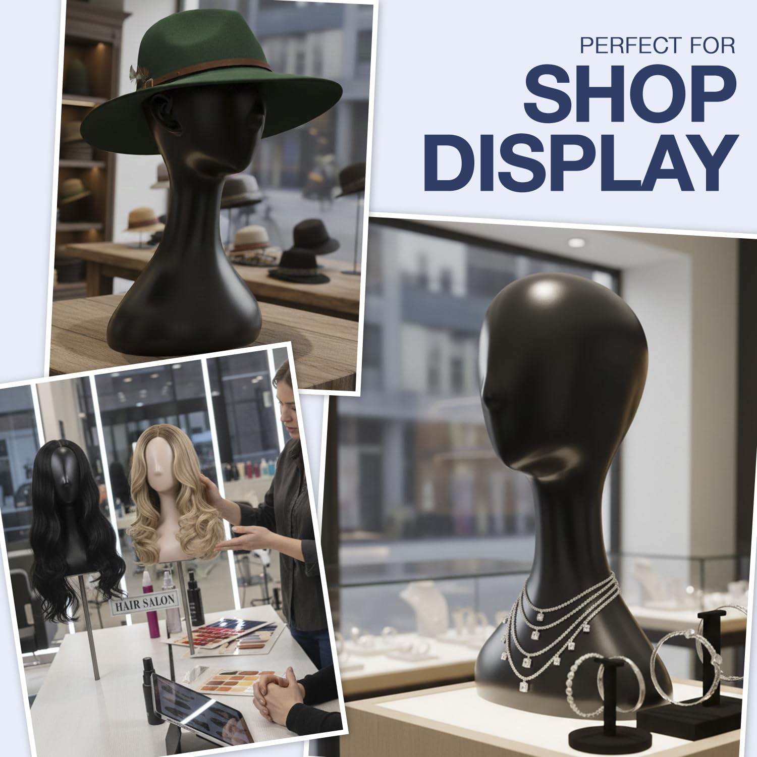 Studio Limited premium salon accessory stand showing smooth matte black finish