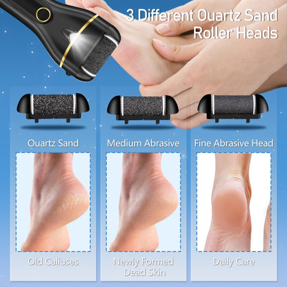 Jamestry callus remover showing digital LED battery display
