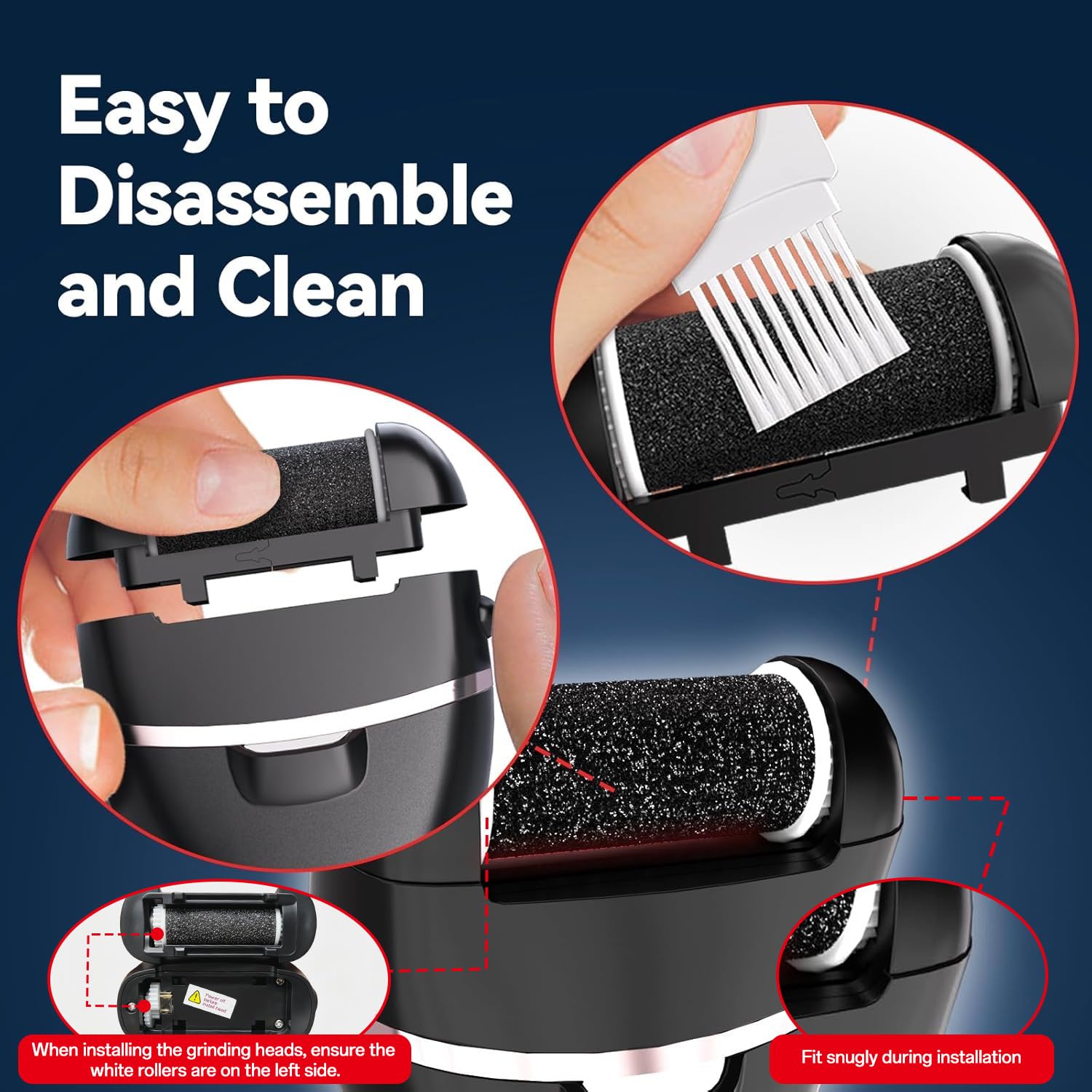 Digital battery display on Wea&Hea pedicure device