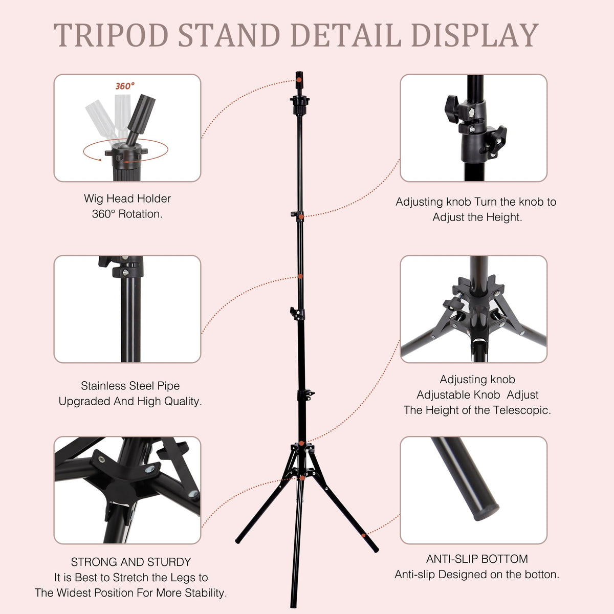 Folded tripod stand for easy storage and portability