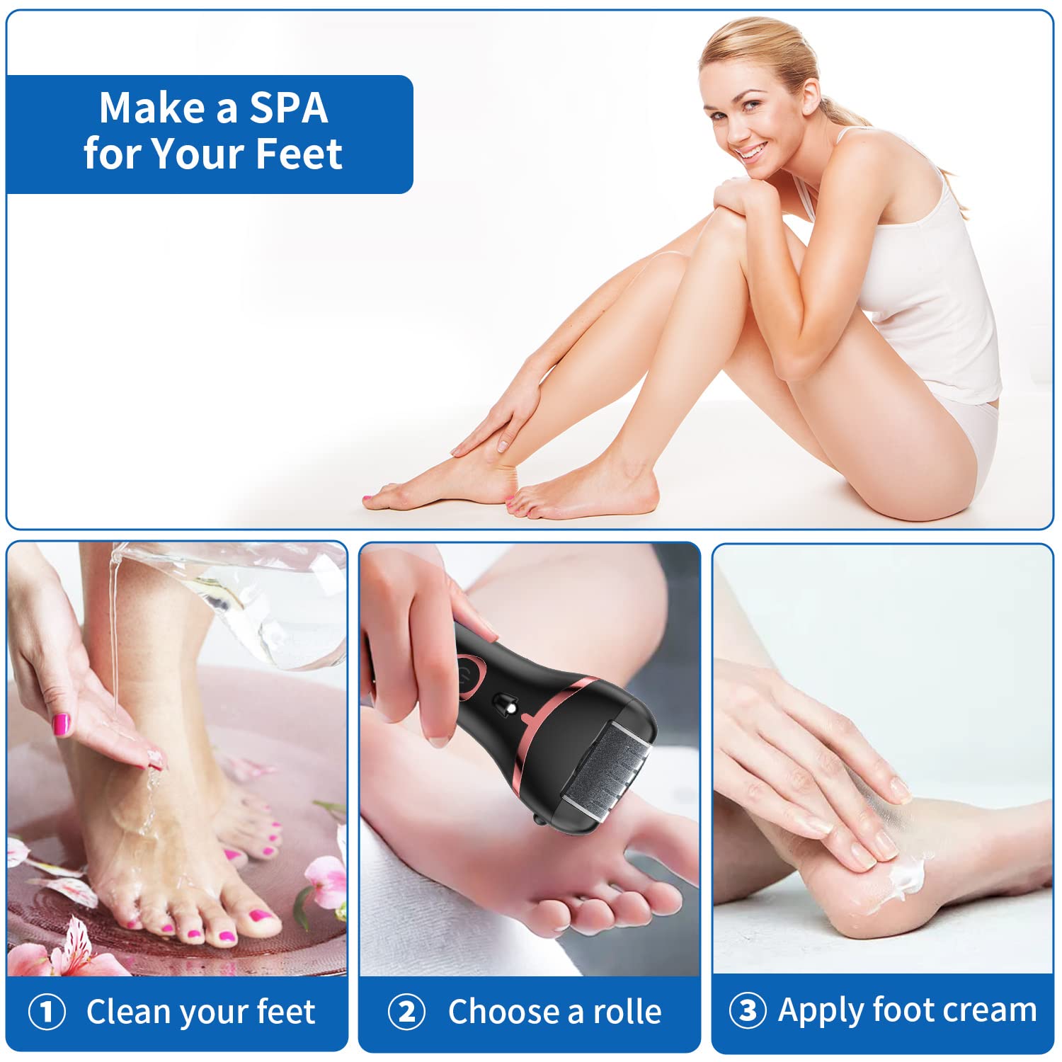 Geopu portable callus remover set in travel-friendly packaging