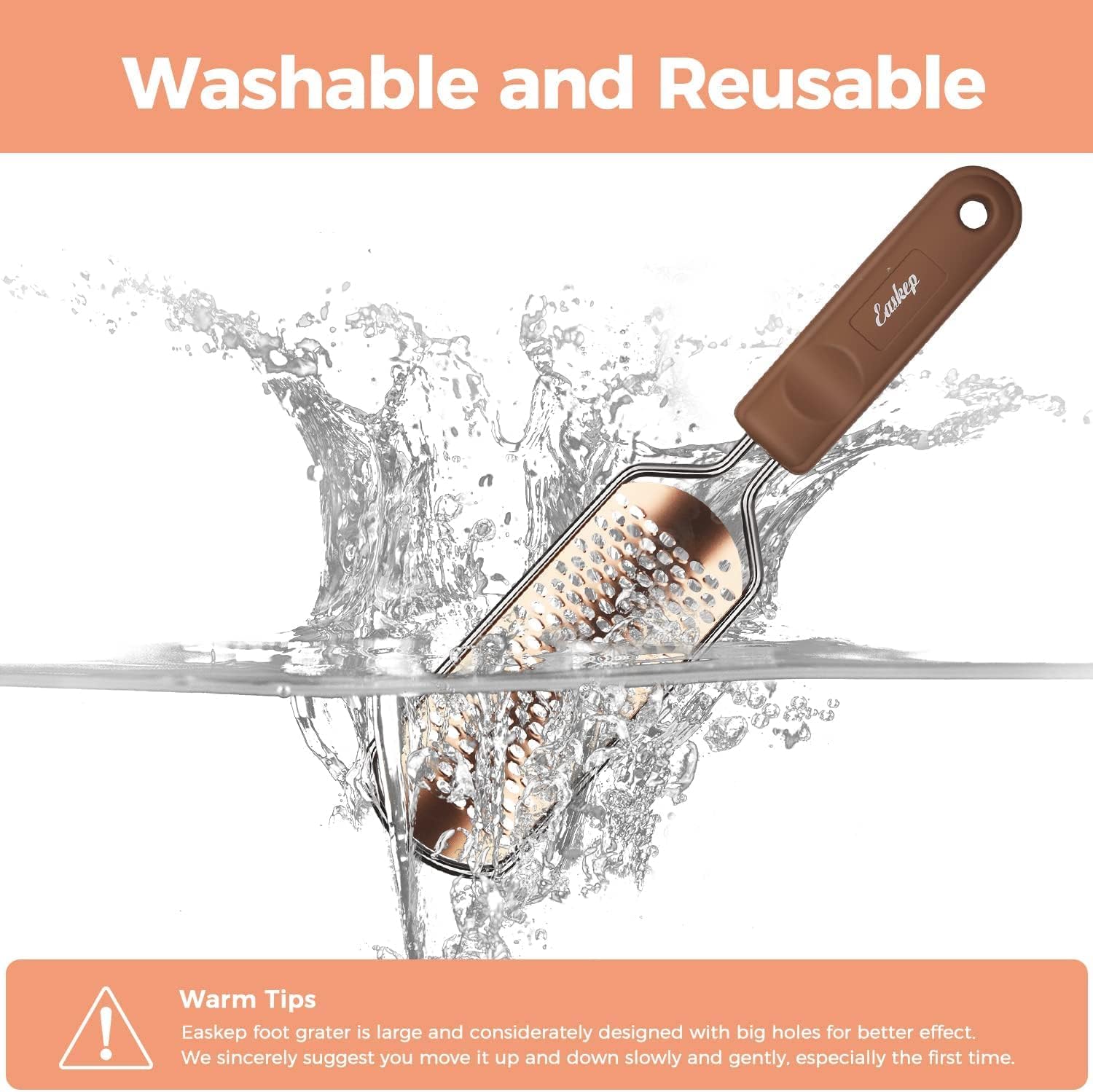 Easkep ergonomic non-slip handle foot scrubber detail