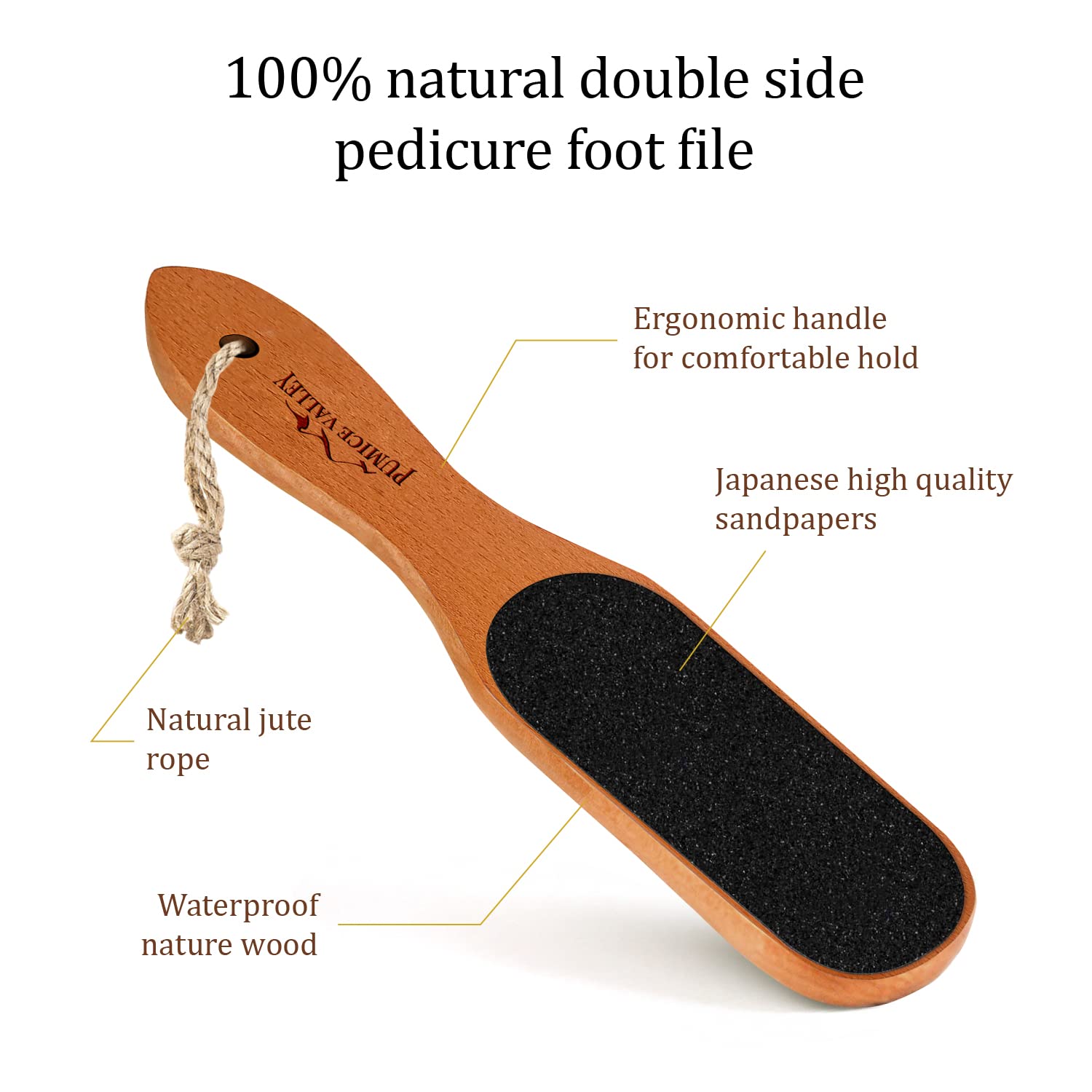 Close up of dual-sided pumice foot scrubber texture