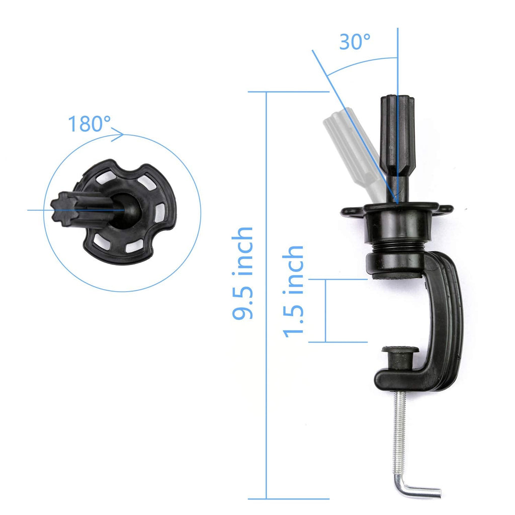 Eerya black mini plastic wig table holder folding top view
