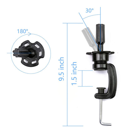 Eerya black mini plastic wig table holder folding top view