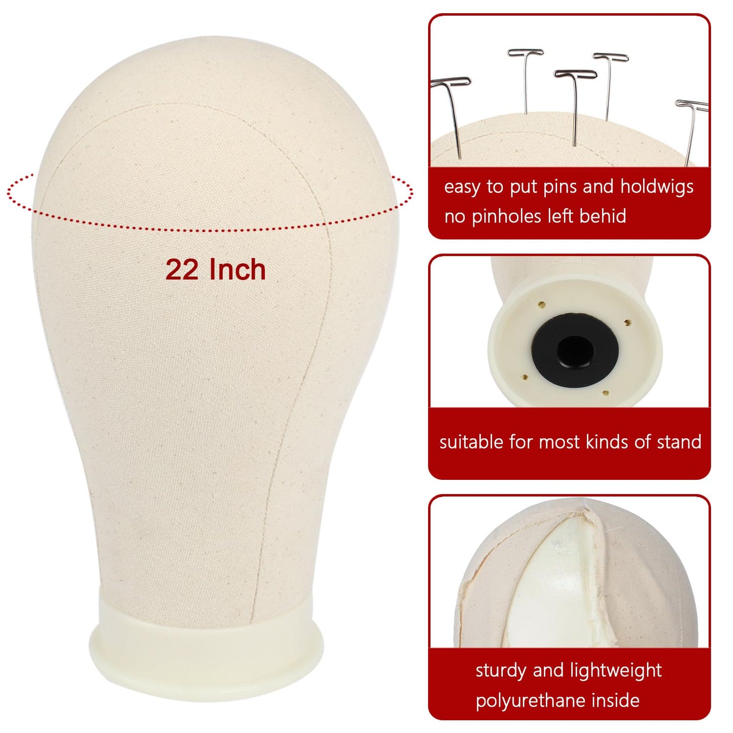 Xtrend professional manikin canvas head kit with table clamp stand and T-needles