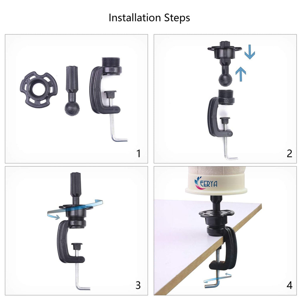 Eerya durable dummy head clamp holder salon training setup