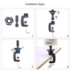 Eerya durable dummy head clamp holder salon training setup