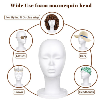 Leeven foam mannequin head base with clamp hole