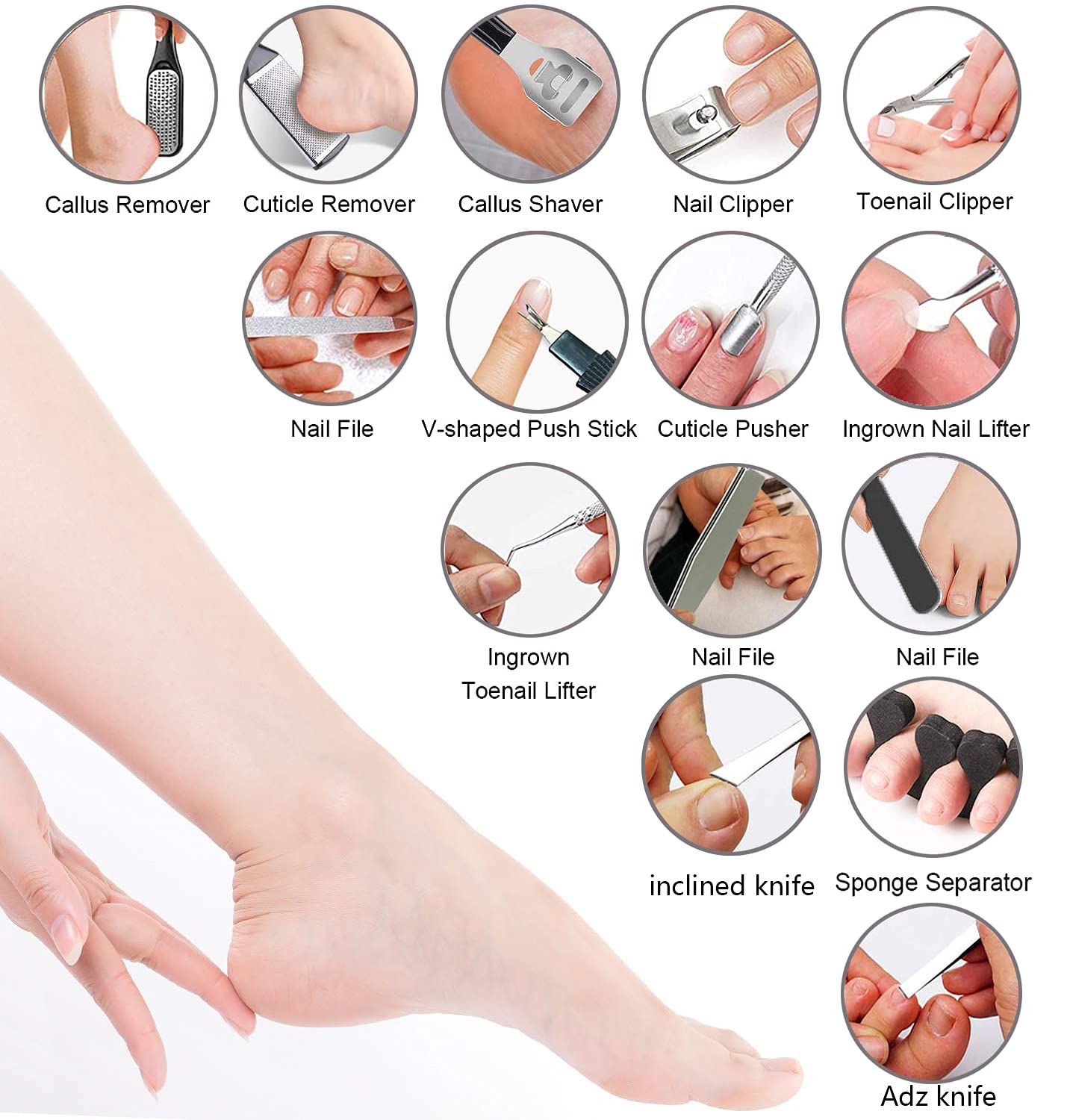 Stainless steel foot rasp tool for callus removal