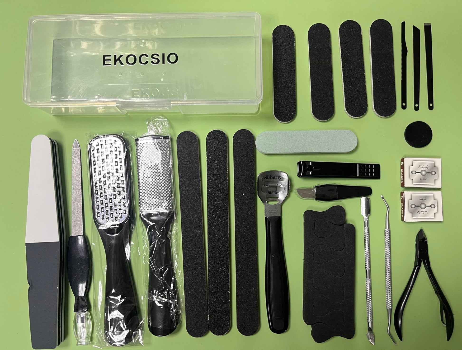 Professional foot file set for dead skin removal