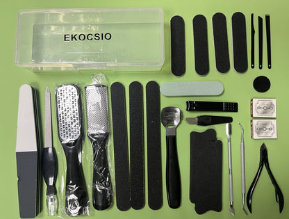 Professional foot file set for dead skin removal