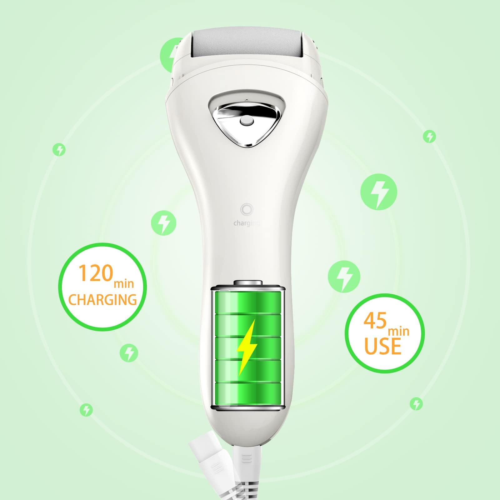 Pritech professional pedi feet care kit with charging cable and brush