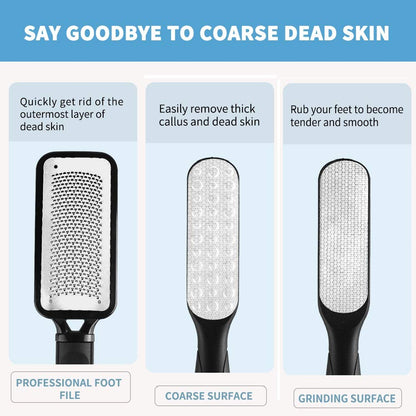 Two piece professional pedicure tools pack including the colossal foot file and fine skin polishing buffer