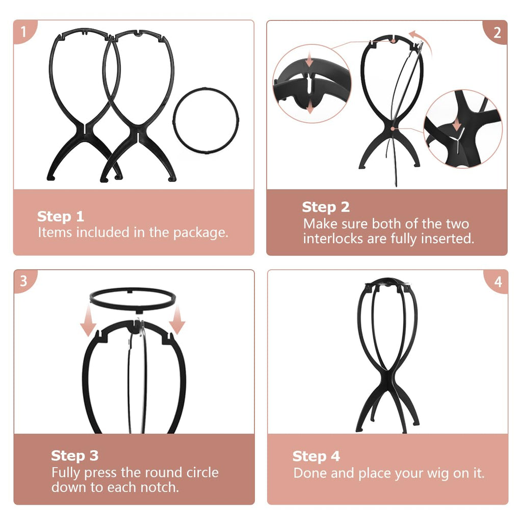 Dreamlover collapsible hair extension holder dual pack configuration for beauty storage