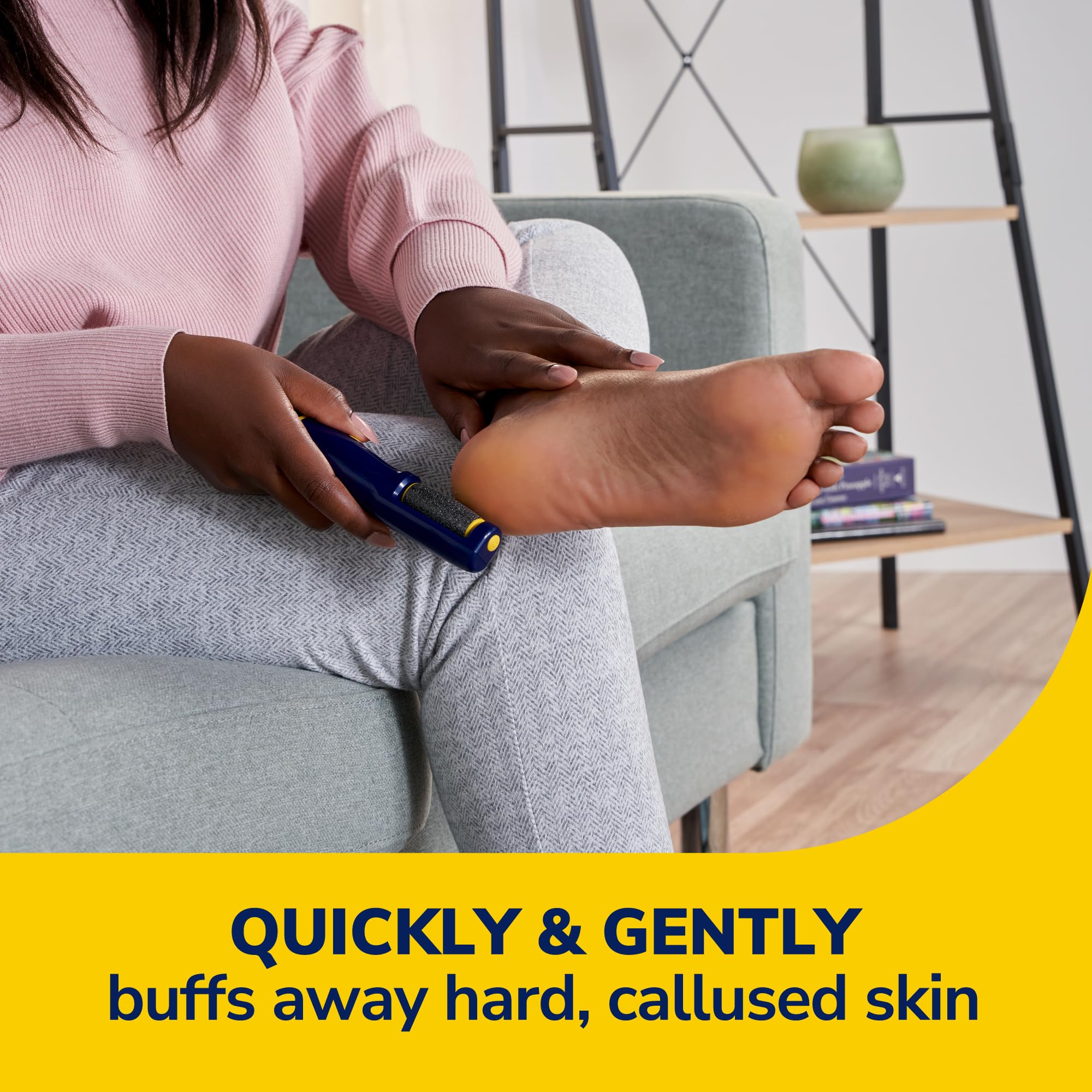 Dr. Scholl's electric foot file packaging with batteries