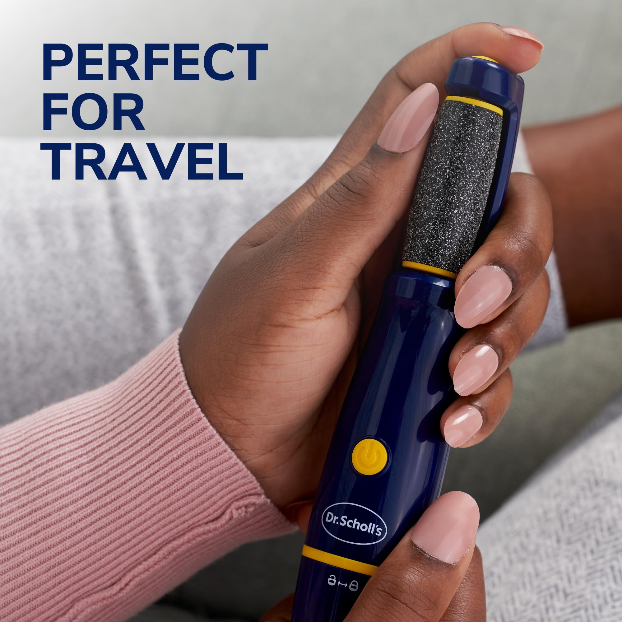 Dr. Scholl's foot care device ergonomic grip design