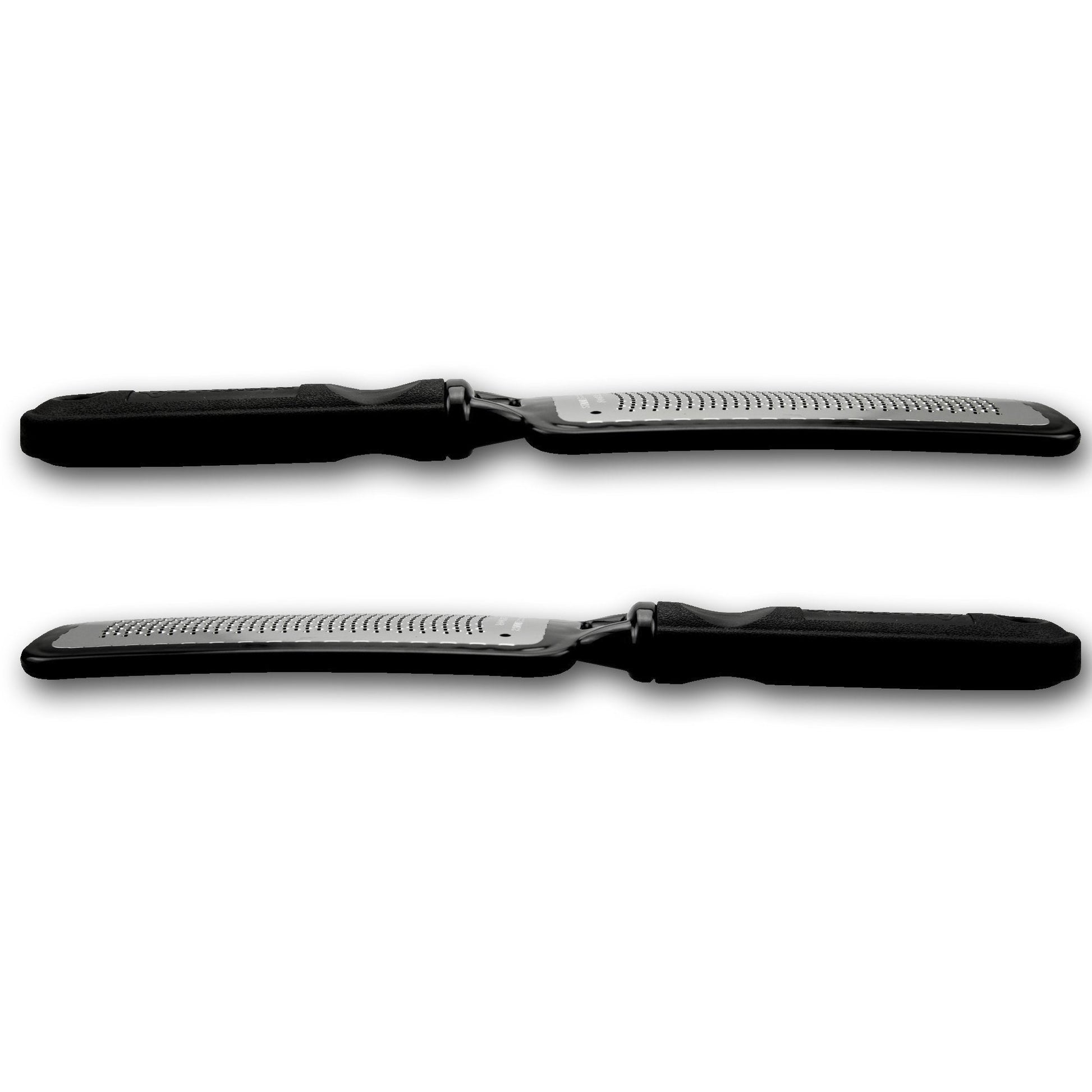 Rikans professional foot file alongside the included hygienic cloth storage bag.