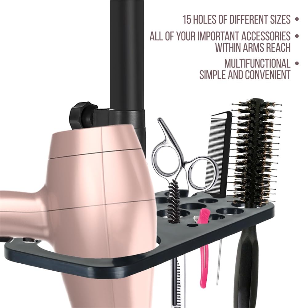 Adjustable mannequin head stand extended up to 50 inches showing sturdy legs