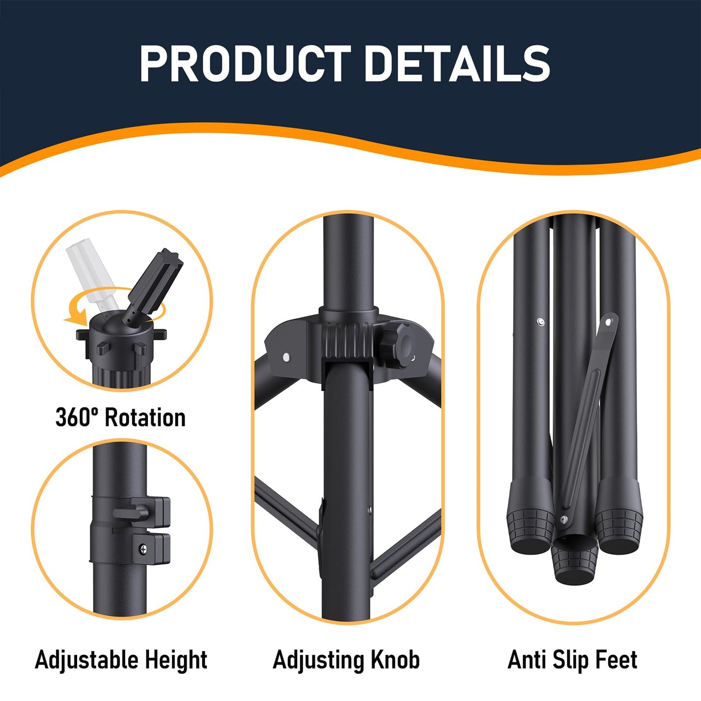 Professional wig head stand height adjustment feature