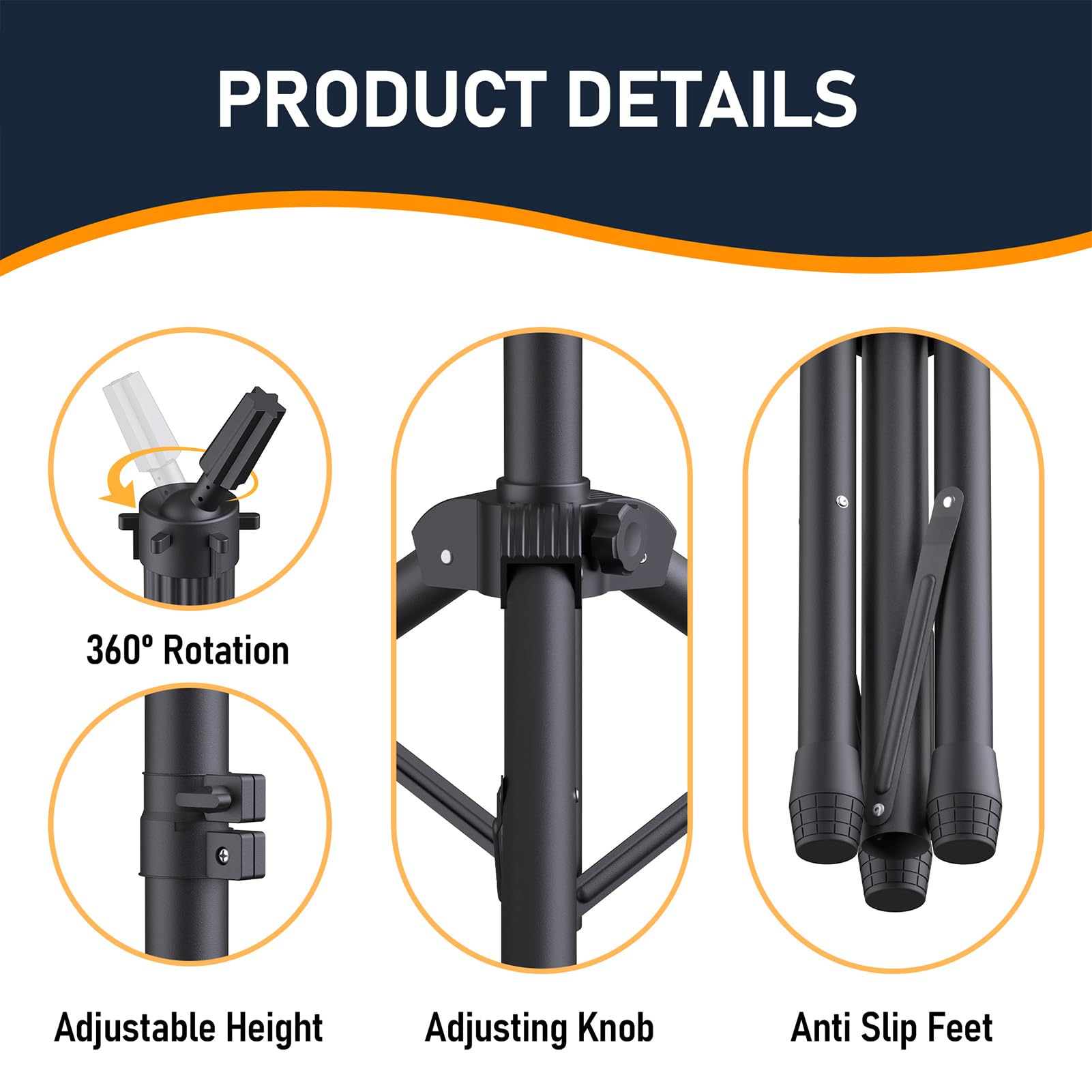 Professional wig head stand height adjustment feature