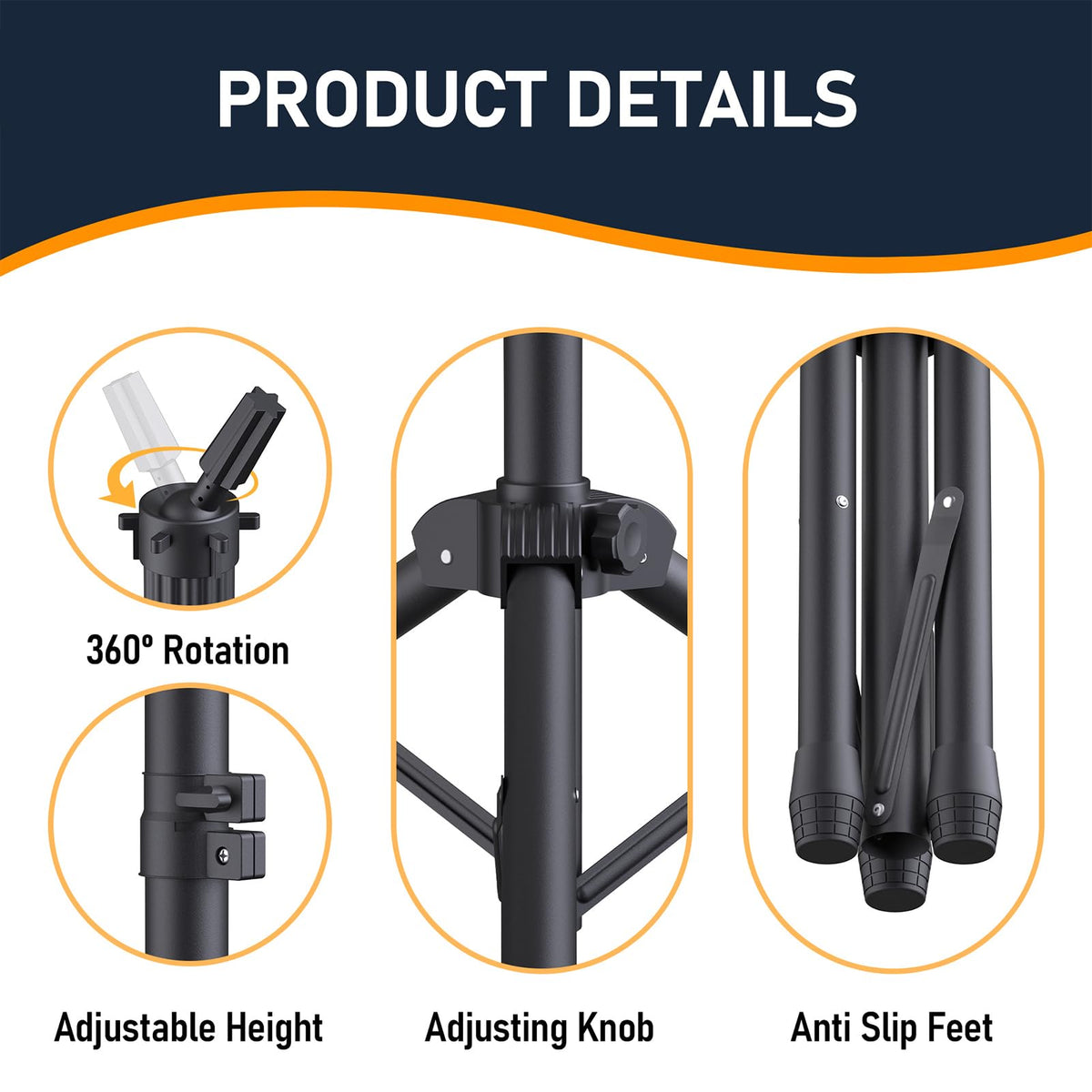 Professional wig head stand height adjustment feature