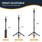 Hemndic wig display stand in studio setting