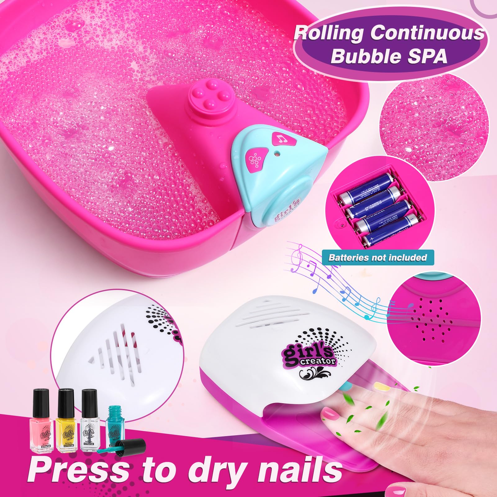 Golray kids manicure and pedicure salon set accessories