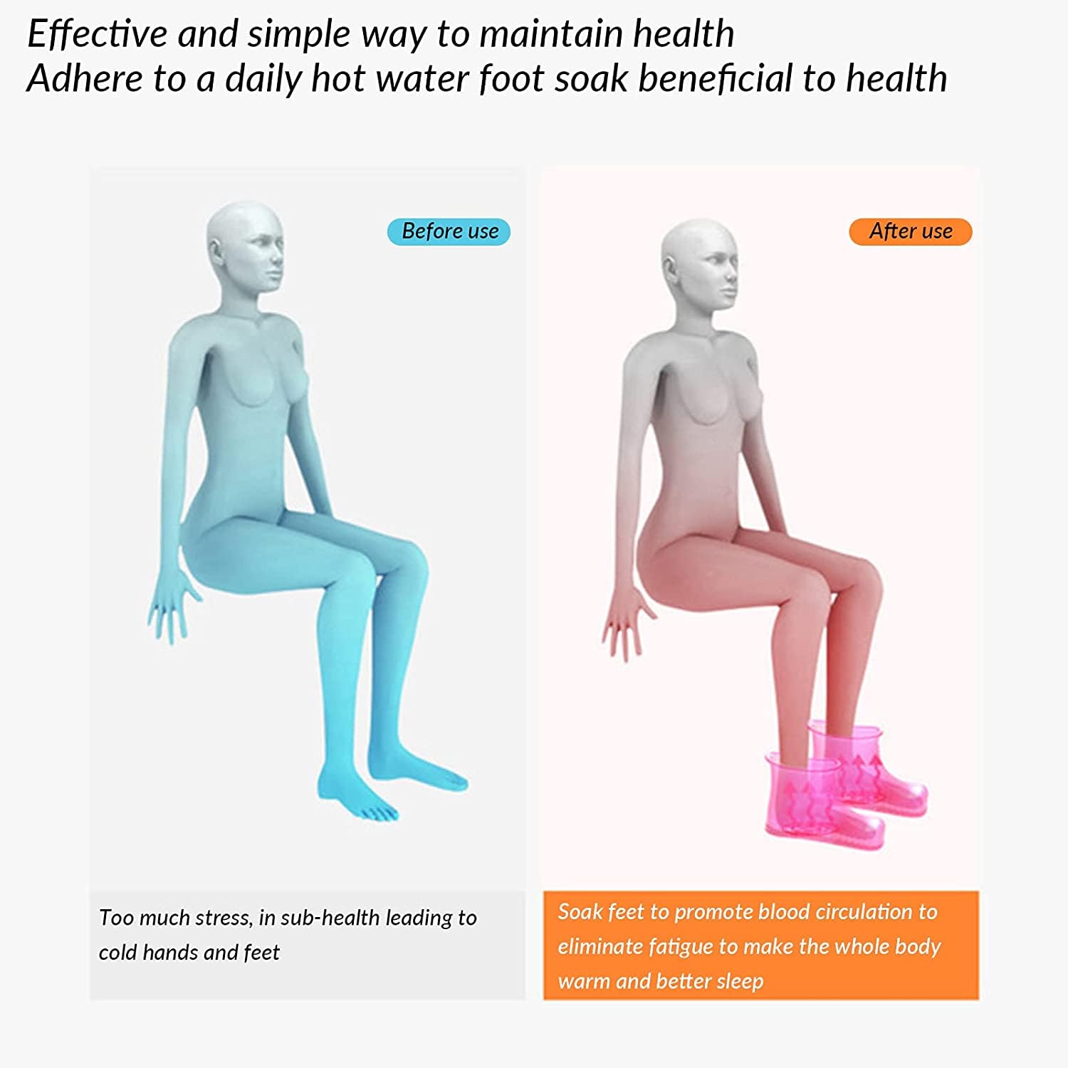 Wmhylyh portable massage foot bath shoes side profile
