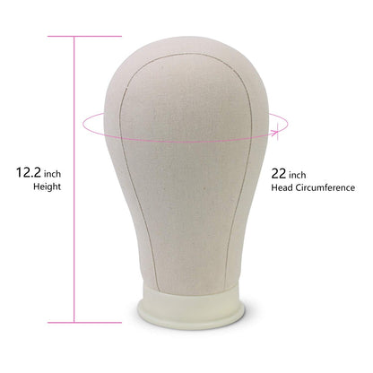 Eerya twenty two inch mannequin head showing the universal mounting hole base