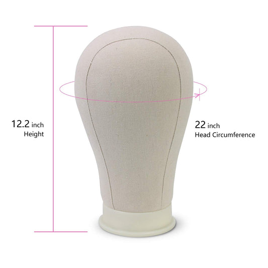 Eerya twenty two inch mannequin head showing the universal mounting hole base