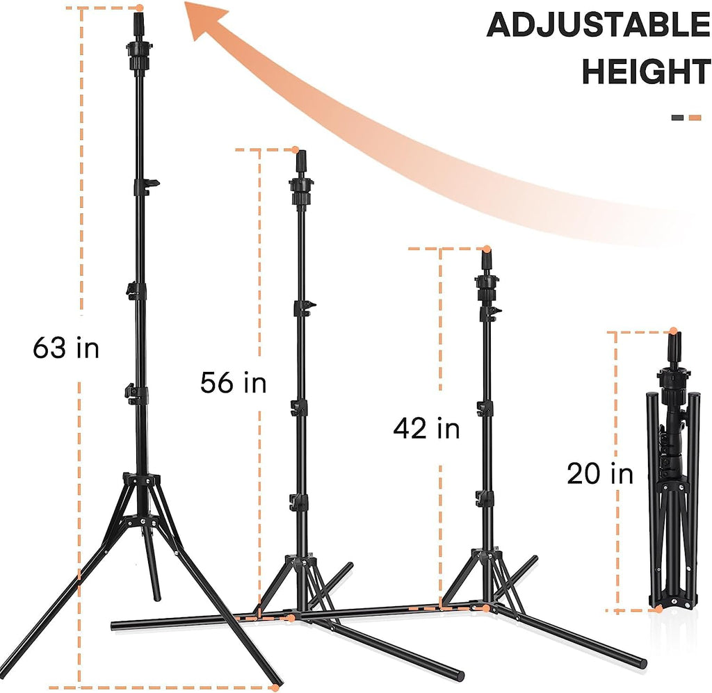 Close up of the universal top mount mechanism on the heavy duty hairdressing tripod stand.