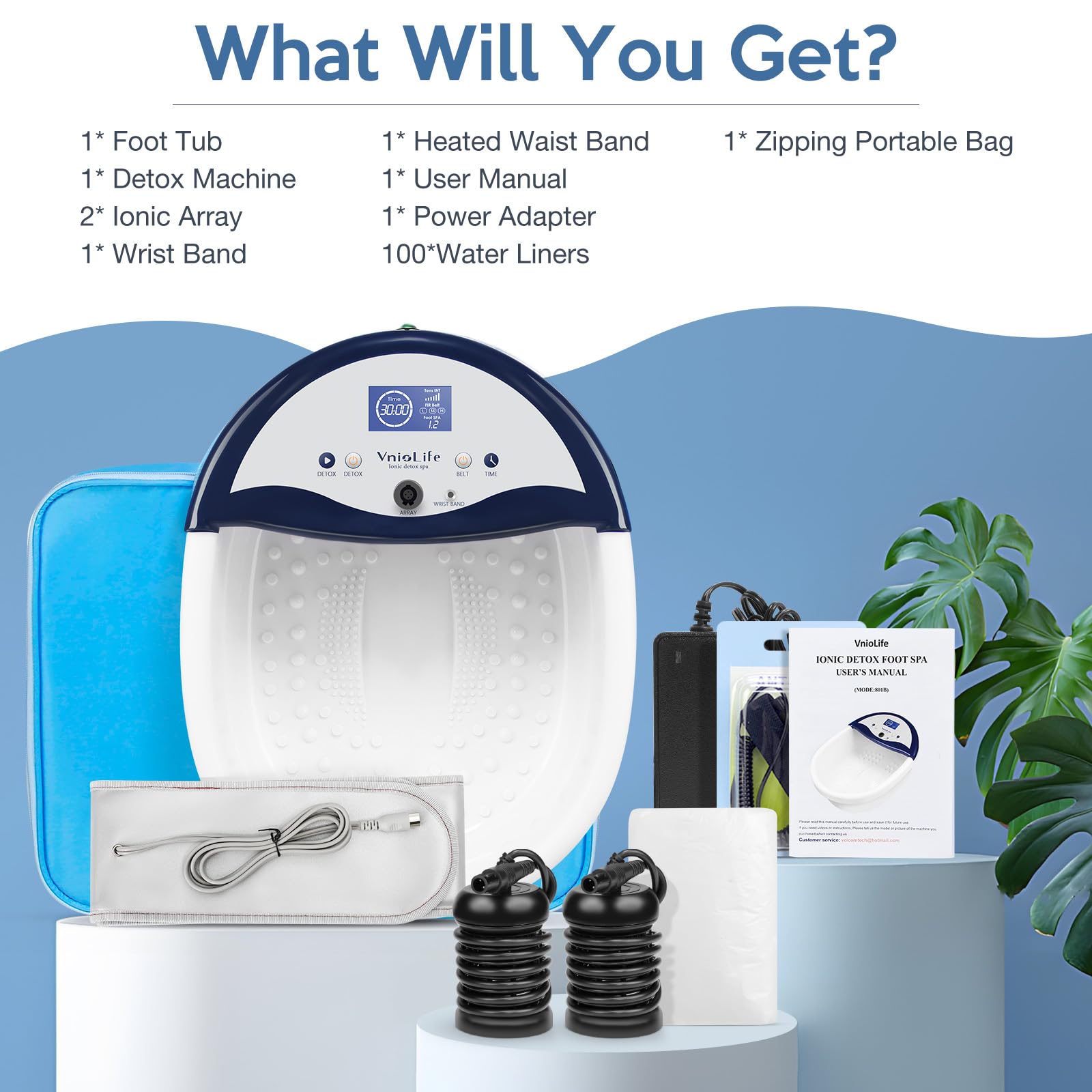Portable storage handbag for VnioLife detox foot spa